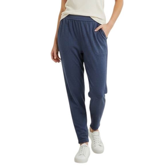Aritzia Wilfred Free Joggers Slouchy Elastic Waist Womens S Pull-on Linen Blue - Picture 1 of 8